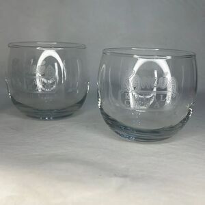 Kahlua Glasses Royal Cream Liquor Set 2 White Logo 8 Oz Each 2 3/4 In Tall Bar